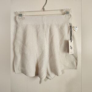 Sincerely Jules White Knit High Waist Shorts